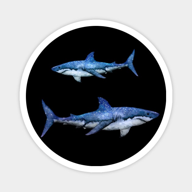 Hydro Flask stickers - ocean blue shark galaxy space | Sticker pack set Magnet by Vane22april